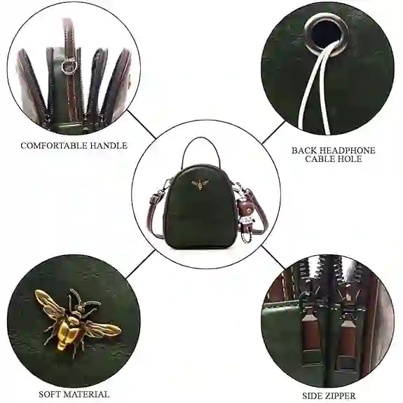 INOVERA (LABEL) Women's Inovera Cross-Body Shoulder Sling Bag Mobile Purse Handbag With Adjustable Strap